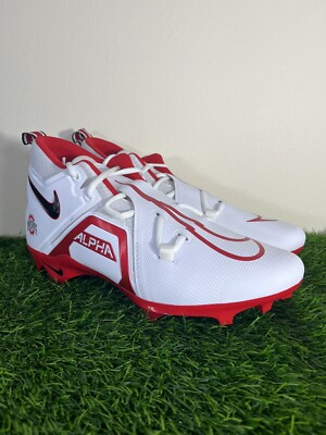 13.5W Mens Nike Alpha Ohio State Football Cleats White-University