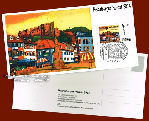 Gerhard Hofmann: Maximumkarte "Heidelberger Herbst 2014", max. 600 Ex. NEU - Picture 2 of 3