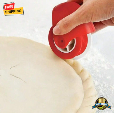 1 pc Manual Dough Cutter for Pizza, Bread, Croissant & Pastry - Rolling Pin Tool