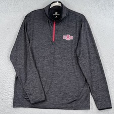 Arkansas State Red Wolves 1/4 Zip Pullover MENS Medium Gray Has Paint Spot