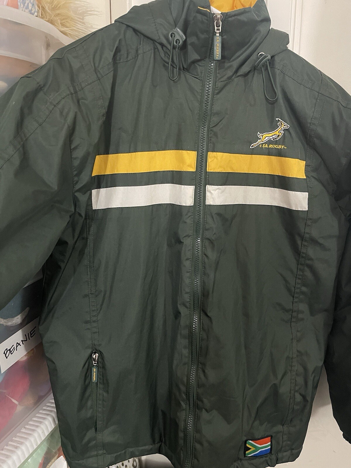Springboks Rugby Fleece Jacket for Men - Warm Small Size SA Team-image