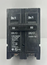 USED Eaton Cutler-Hammer BRH260 2 Pole 60 Amp Type BR Circuit Breaker
