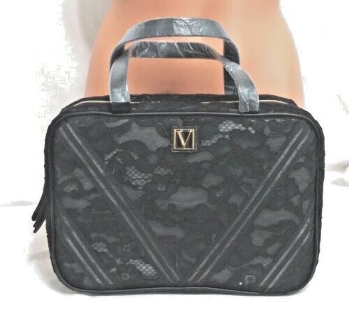 VICTORIA'S SECRET | Large Black Cosmetic Bag With Lace - Penha Duty Free  Aruba