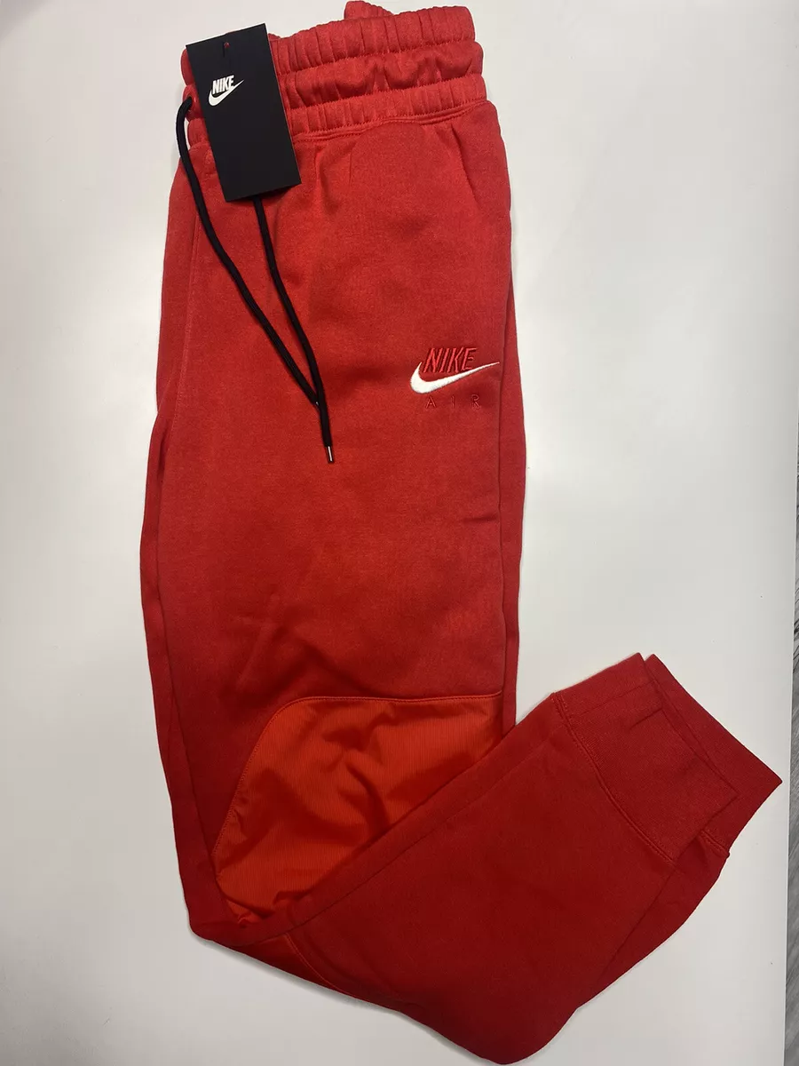 Nike Sportswear Red Fleece Joggers Pants Mens Size Large CU4141
