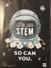 PRINT AD 2021 STEM - She Can STEM Women - Science Technology Engineering Math