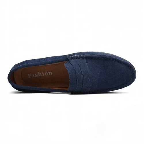 🛒🛒2025 UK Men's Leather Slip on Driving Moccasin Slippers Penny Boat Shoes New - Picture 6 of 28
