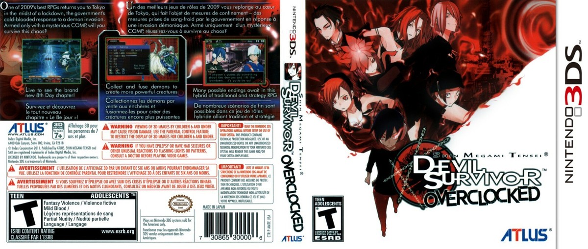 Shin Megami Tensei: Devil Survivor Overclock DS Cover ArtWork Only