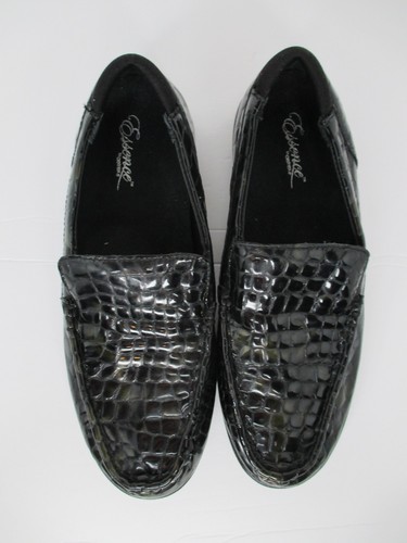 Essence by Aetrex Women's Kimberly Black Patent Leather Faux Croc Loafers 6 M - Picture 6 of 21