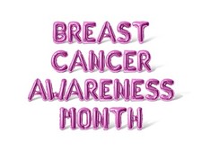 BREAST CANCER AWARENESS MONTH Letter Balloon Banner - Party Supply Decorations