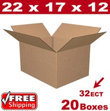 20 - 22x17x12 Cardboard Boxes Mailing Packing Shipping Box Corrugated Carton