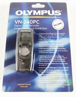 Olympus VN-240 PC Digital PC Link Voice Recorder