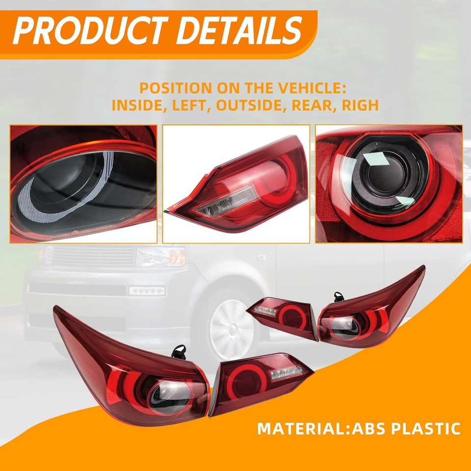 Fit 2018-2024 INFINITI Q50 Skyline V37 400R Style LED Red Tail Lights ...