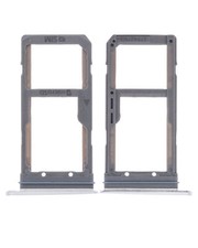 Replacement Dual Sim Card Tray Compatible For Samsung Galaxy S7 Edge Silver