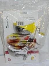 Cuisipro Stainless Steel Egg Poacher - Set of 2 - White & Yellow - New Sealed