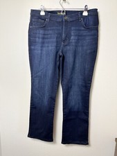 Lee Relaxed Fit Jean Women 16 36X28 Straight Cut Blue Stretch Denim Mid Rise