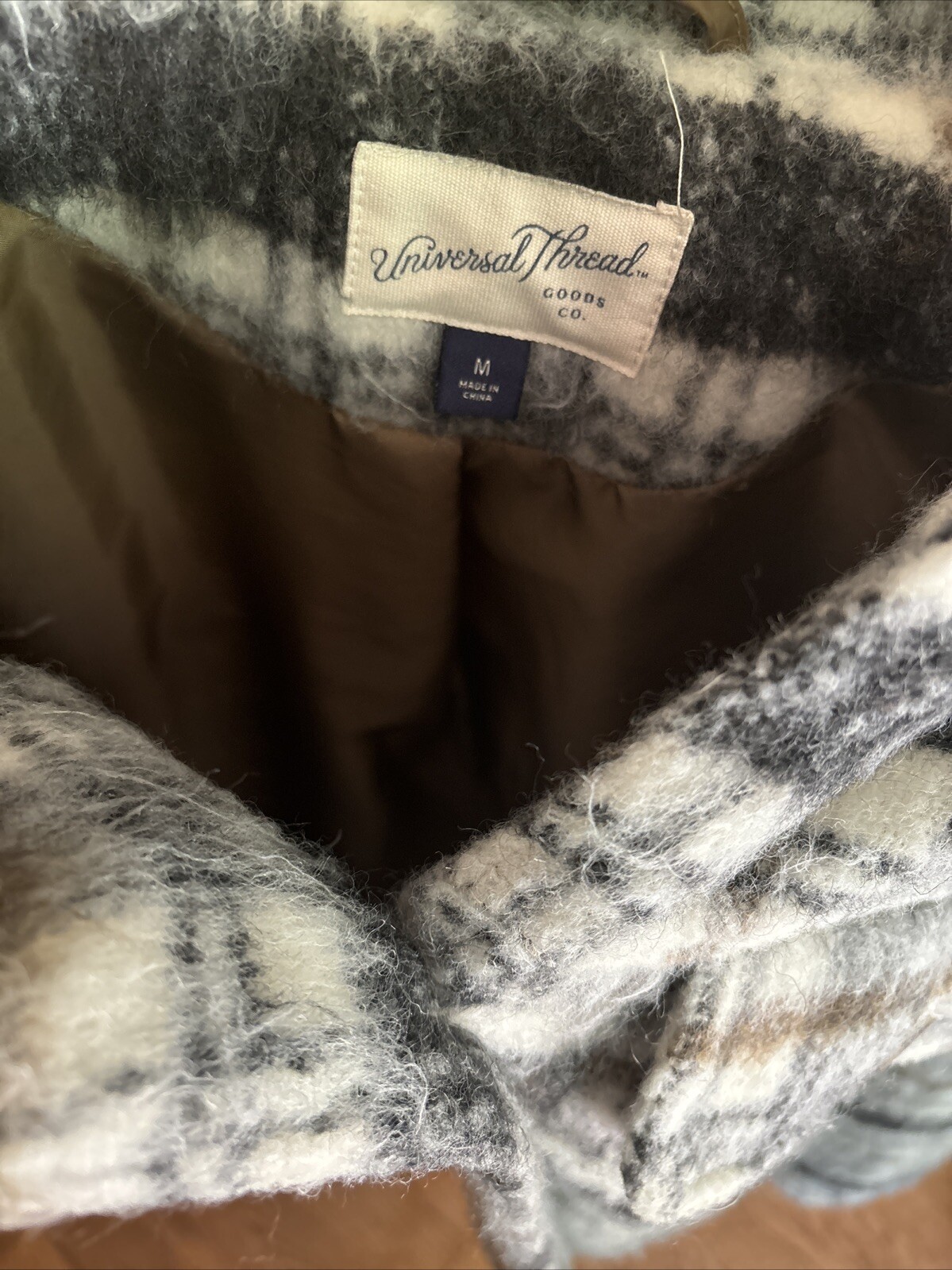 universal thread jacket women Medium Plaid White/… - image 5