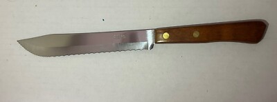 Vintage Butcher Knife Robinson Cutlery Royal Chef Stainless Steel Serrated USA