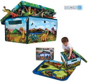 NEW! Neat-Oh! ZipBin 160 Dinosaur Collector Toy Box & Playset w/ 2 Dinosaurs | eBay
