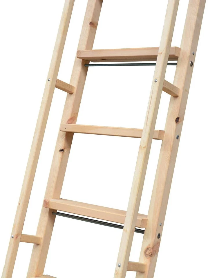 Glab Handle Knotty 松木梯子,适合 FD 黑色轨道库滑动硬件 — 第 4/4 张图片