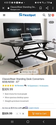37'' Height Adjustable Home Office Desk Converter Riser Workstation classicriser