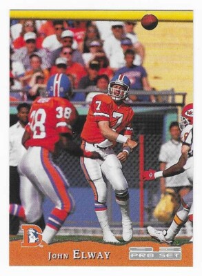 1993 Pro Set John Elway Denver Broncos Football Card #123 HOF