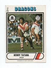 1976 Nrl Rugby League Scanlens (27) Henry TATANA Dragons