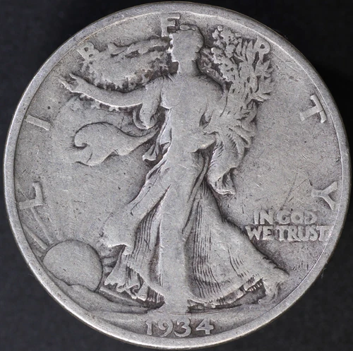 1934 Walking Liberty Half Dollar 50c VF