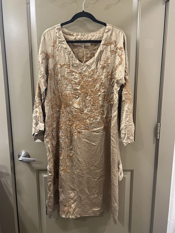 magnolia pearl Parnassus Tunic Marigold Embroidered Shorten back Dress (item A62 - Image 2 of 4