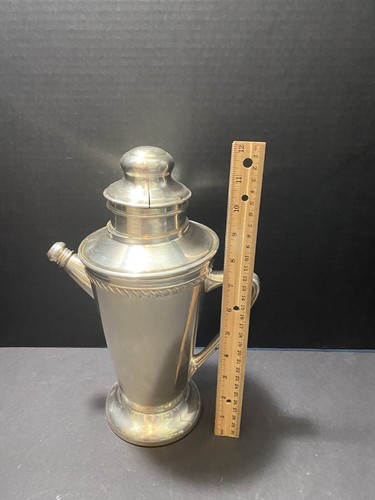 Vintage Antiques 20thC American Sliver Plated Recipe Cocktail Shaker - Picture 3 of 12