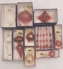 Lot of Egyptian Museum Handblown Christmas Ornaments 24k boxed