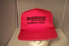 Vintage WorkHorse Manufactured Rags Kimberly-Clark Strapback Hat