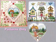 Important Things Sampler Everything Give Thanks Birdhouses CROSS STITCH PATTERNS