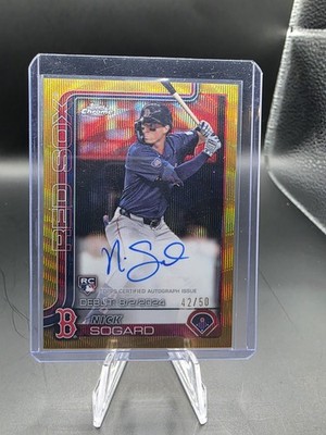 2025 Topps Chrome Update #CRDA-NS  Nick Sogard Gold Wave Autograph /50 (RC)