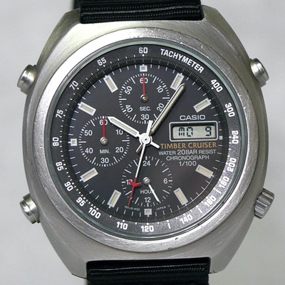 CASIO TIMBER CRUISER TIC-100 Backlight Chronograph Men's Watch 1998 Japan
