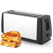 Toaster 4 Slice Extra Wide Slot - 1300W Variable Browning Defrost Reheat