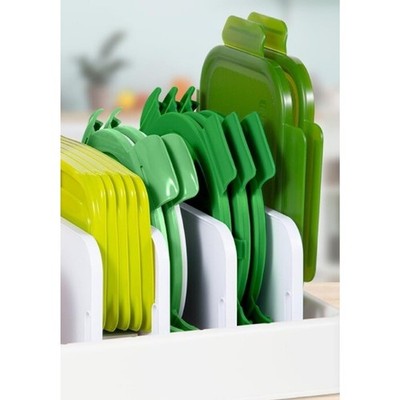 Food Storage Containers Lid Organizer Divider Lunchbox Lids Holder Keeper Rack