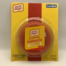 Frankford Oscar Mayer Gummy Bologna Strawberry Flavored Candy 7.27 Oz Novelty