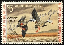 U.S. Used Stamp Scott #RW39 $5 Federal Duck Hunting. Fine - Very Fine. Choice!