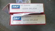 -Lot of 2- NEW 6008 2RSJEM SKF Deep Groove Ball Bearing