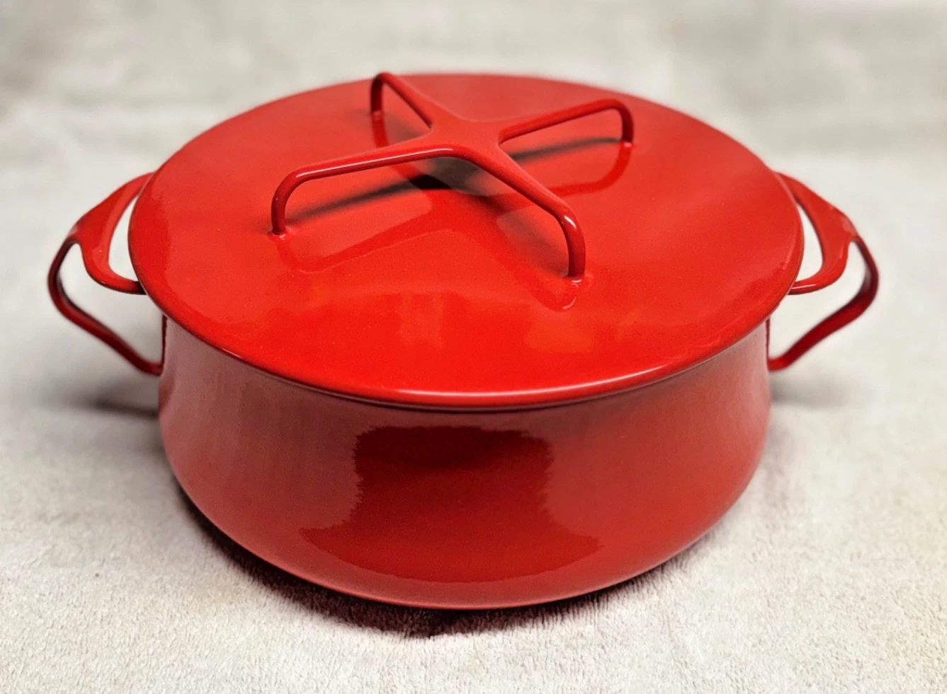 Vintage DANSK 4-Quart Round Dutch Oven with Lid - Red Enamel
Opens in a new window or tab