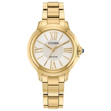 Citizen Women's Ceci Gold Tone Stainless Steel Eco-Drive Watch 31MM EM1162-52A