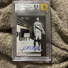 2023-24 Panini Noir Toumani Camara #332 RC Rookie Patch Auto RPA /25 BGS 8.5, 10