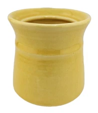 VTG METLOX CALIFORNIA POTTERY Tumbler/Vase Canary Yellow 4"Hx3"D Mint 1930
