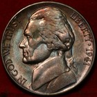 Uncirculated 1941-S San Francisco Mint Jefferson Nickel Not Silver with Color — photo 1