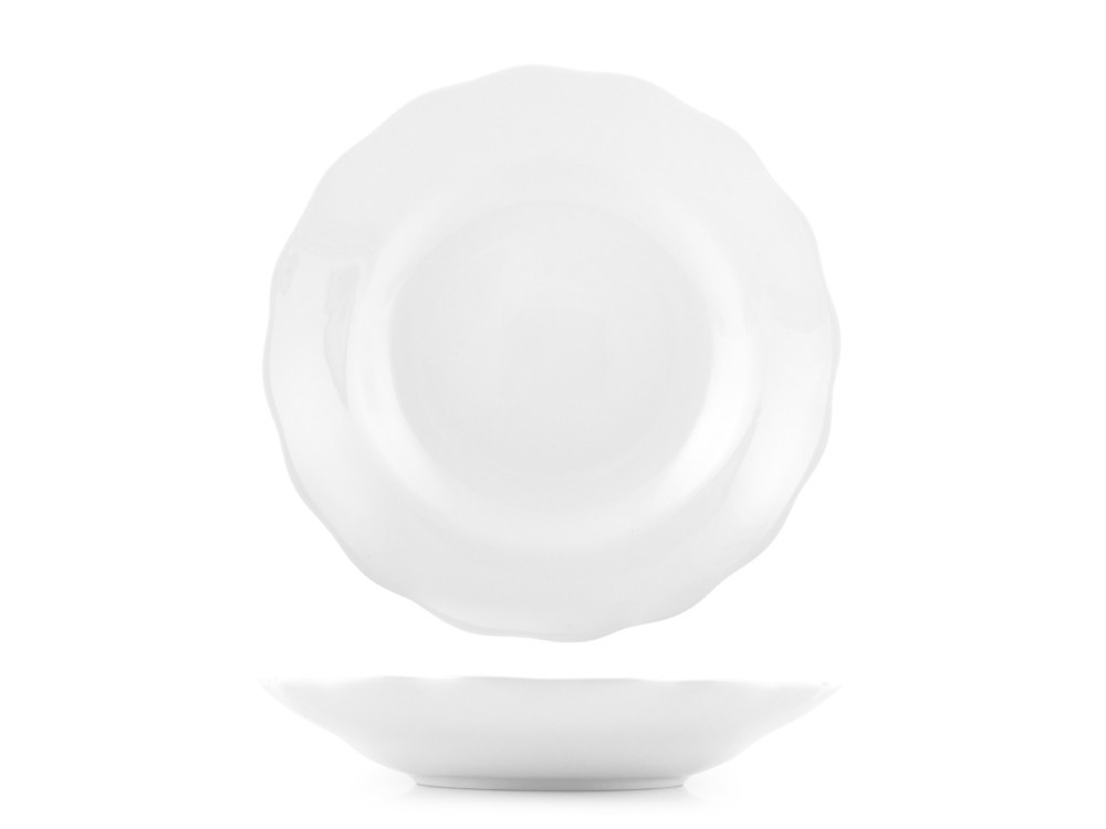 H&H 6 Festooned Deep Plates In Porcelain 22 Cm