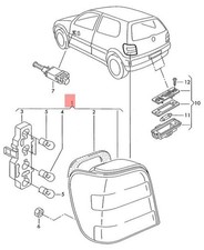 Luz trasera con luz antiniebla genuina VW Polo Derby Vento-IND 6N2 6N0945096J