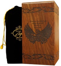 Ziya Wooden Urns For Human Ashes Adult Male Handmade Motorcycle Large Memorial