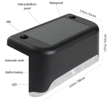 Solar LED Bright Deck Lights 4 Pcs Outdoor Garden Patio Railing Decks Path