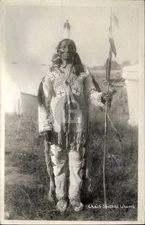 American Indian Chief Spotted Weasel Indigenous Culture RPPC Photo Postcard COPY