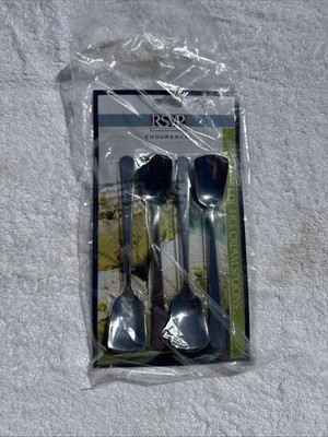 Set Of 4 Endurance Ice Scream Spoons Stainless Steel 6 1/8  EUC 